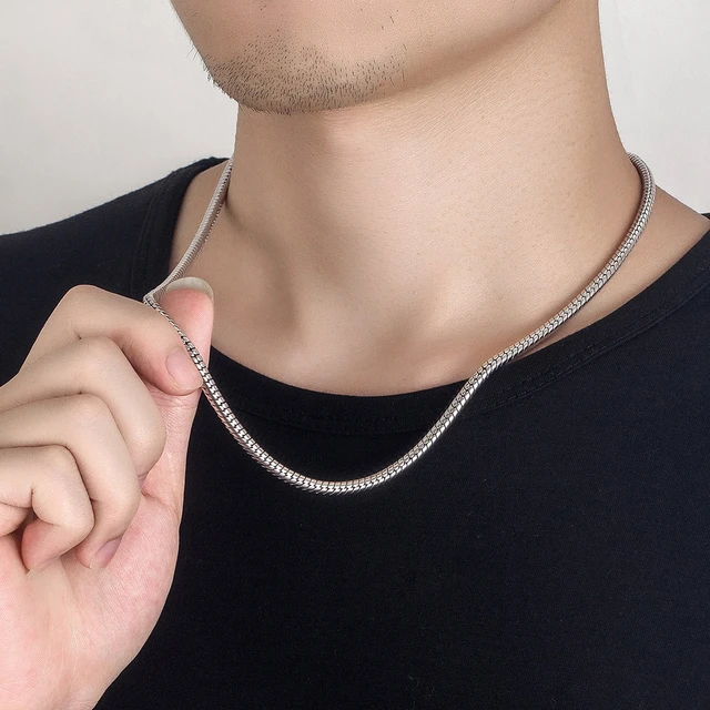 4mm 925 Silver Rope Chain Necklace Sterling Silver 16 18 20 22 24 26 28 30  inch italian unisex men women woman man