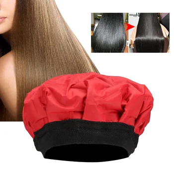 Cappello per Trattamento Capelli con Olio Caldo, Cura dei Capelli, Trattamento di Bellezza, Cappello da Barbiere (Rosso) per Cura dei Capelli