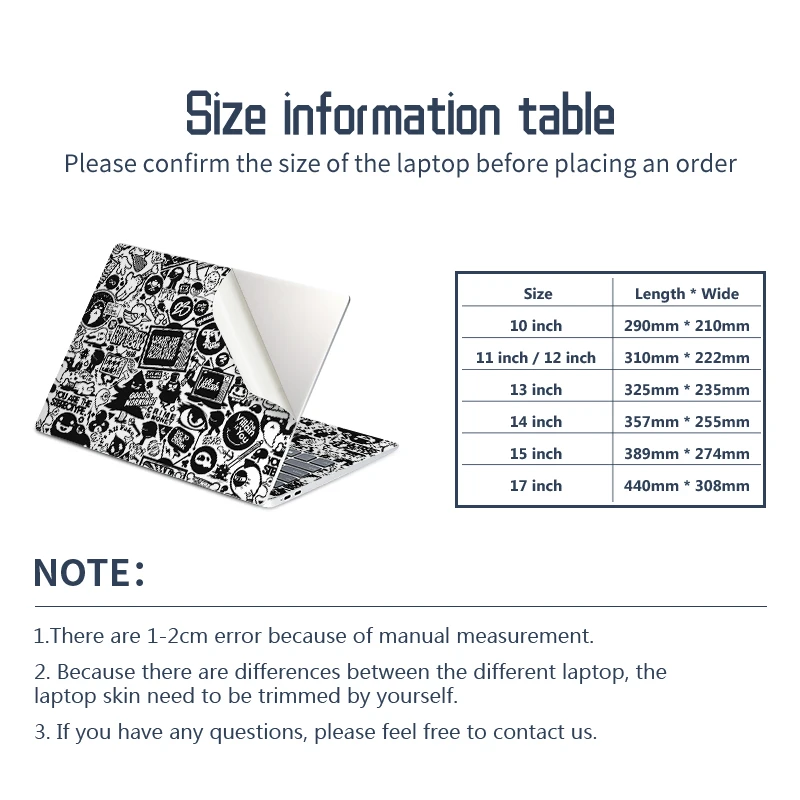DIY 범용 노트북 스티커 스킨 비닐 크리 에이 티브 스킨 케이스 13.3 15.6 17 Macbook/Lenovo/Asus/Hp/Acer 장식 스티커 데칼