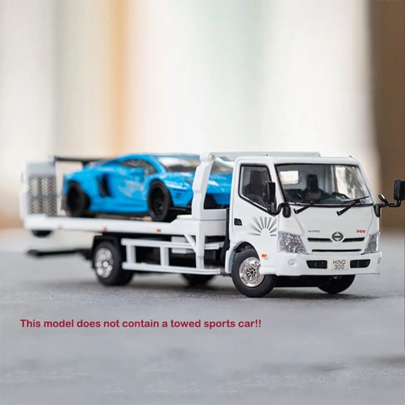 ミニチュアトレーラー,hino 1/64,合金,車モデル,コレクション