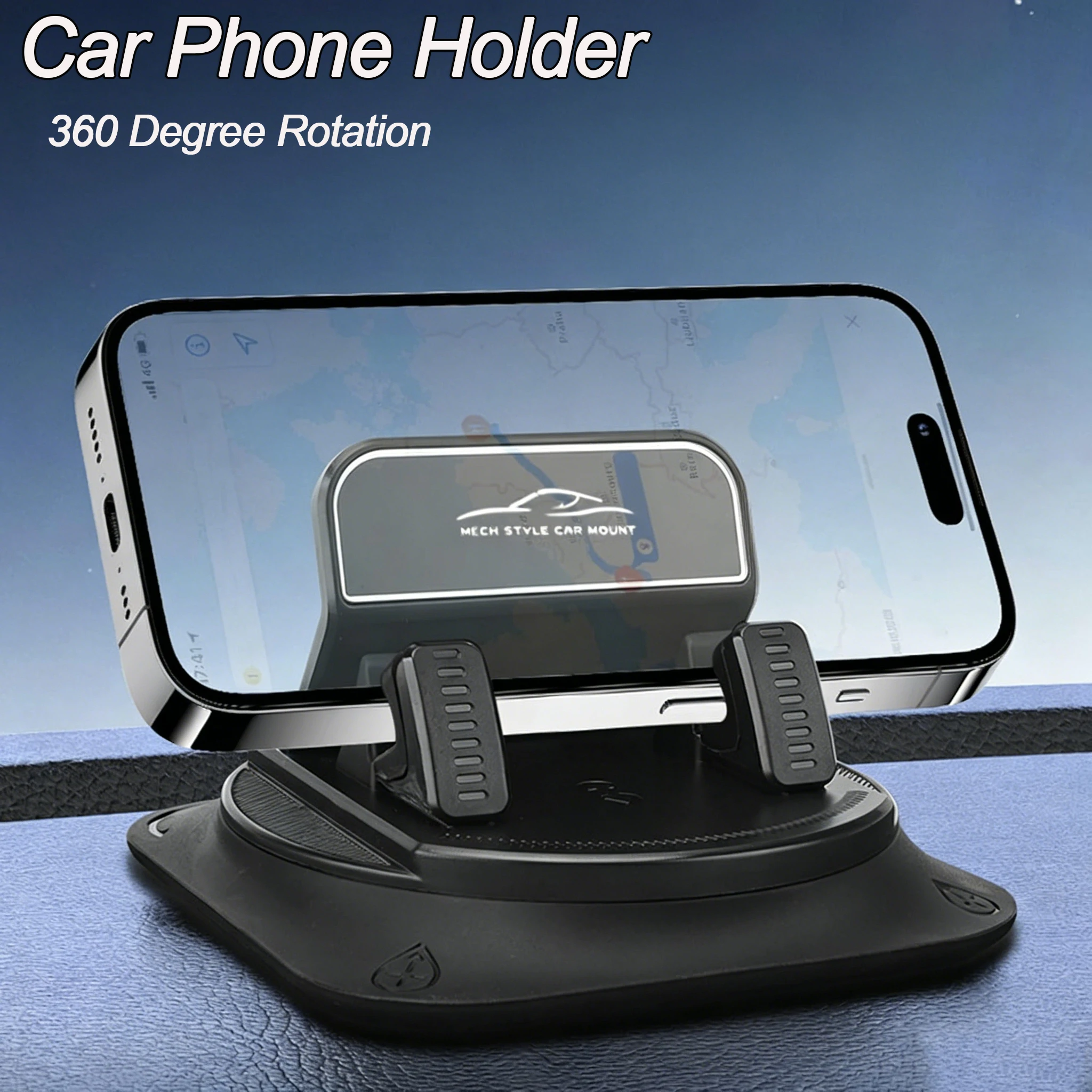 Universal 360° Rotatable Anti-Slip Silicone Dashboard Phone Mount