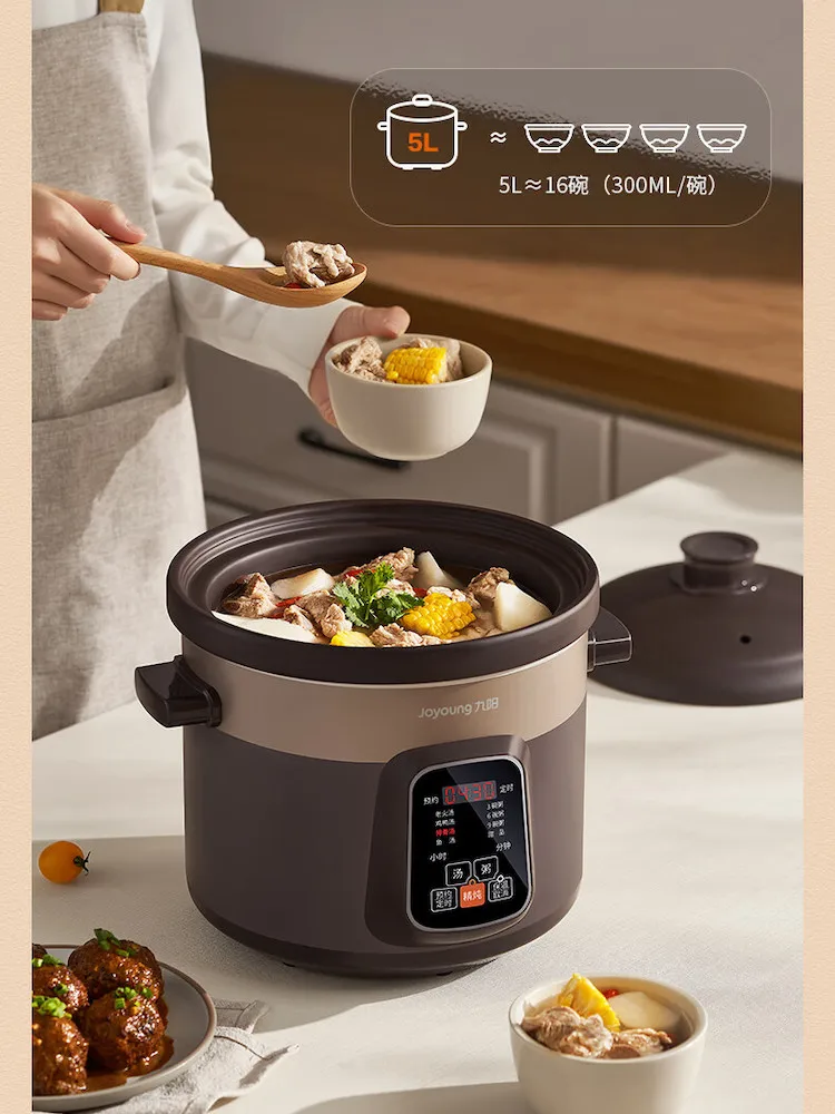 Joyoung Smart Electric cooker sous vide crock pot Purple pottery Stew pot Automatic slow cooker sous vide Home appliances