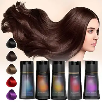 Shampoo per tinture per capelli polari Shampoo per tinture istantanee per capelli, Shampoo colorante per tinture per capelli grigi Nutriente a lunga durata per uomini e donne 200ml