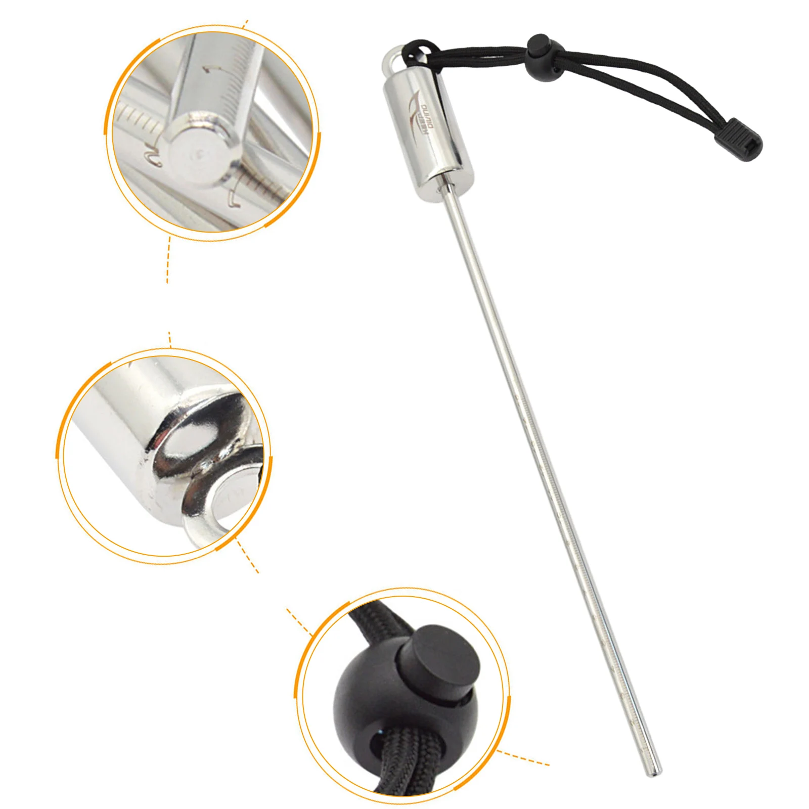 

Diving Rattle Ding Ding Stick Stainless Steel Underwater Probe With Hand Straps Diving Stick Pointer Rod Underwater Shaker