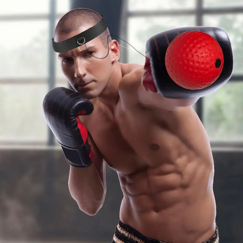 Boxing Reflex Ball Headband Set Child Boxing Training Headband React Ball Workout Equipment Beginners Fitness Reflex