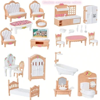 1:12 Miniature Dollhouse Furniture Set 1