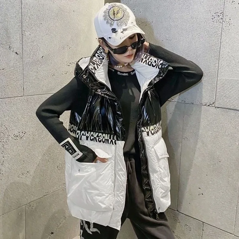 Новинка 2023, осенне-зимний пуховой жилет из хлопка