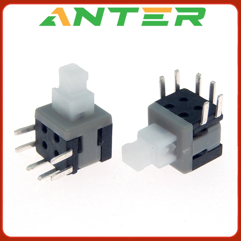 7x7mm 6 Pin DPDT Self-Lock Push Button Switch E-Switch TL2201EEYA White Color 2pcs Pkg - Foto 5