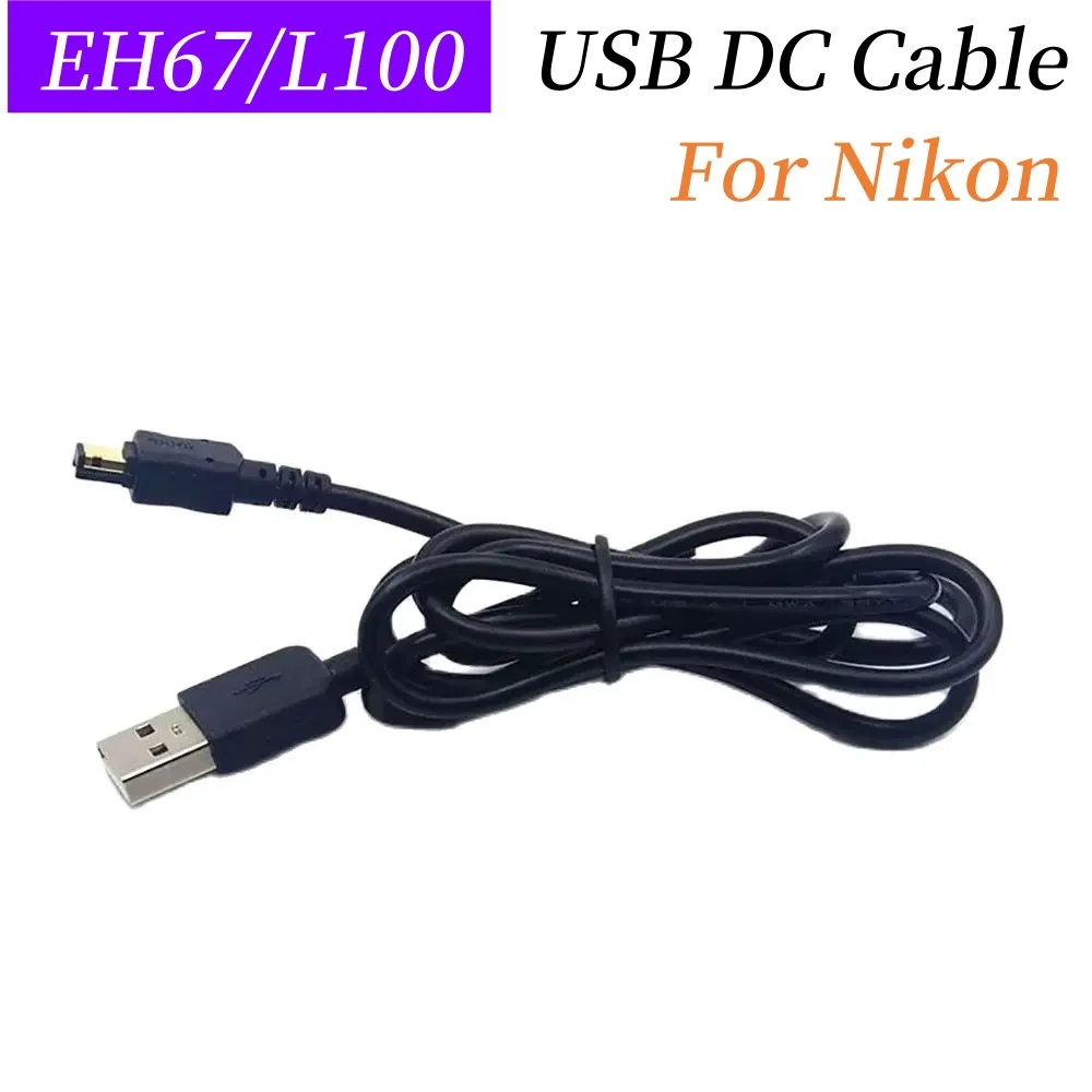 EH-67 디지털 카메라 충전 케이블 니콘 Coolpix L100 L105 L110 L120 L320 L330 L340 L820 L830 L840 S30 카메라용 USB DC 케이블