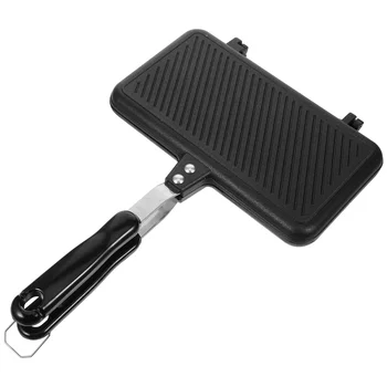 Torrefazione Padella Macchina per la colazione Macchina per panini Maschera a doppia faccia Tostapane da cucina Cottura a doppia faccia 1