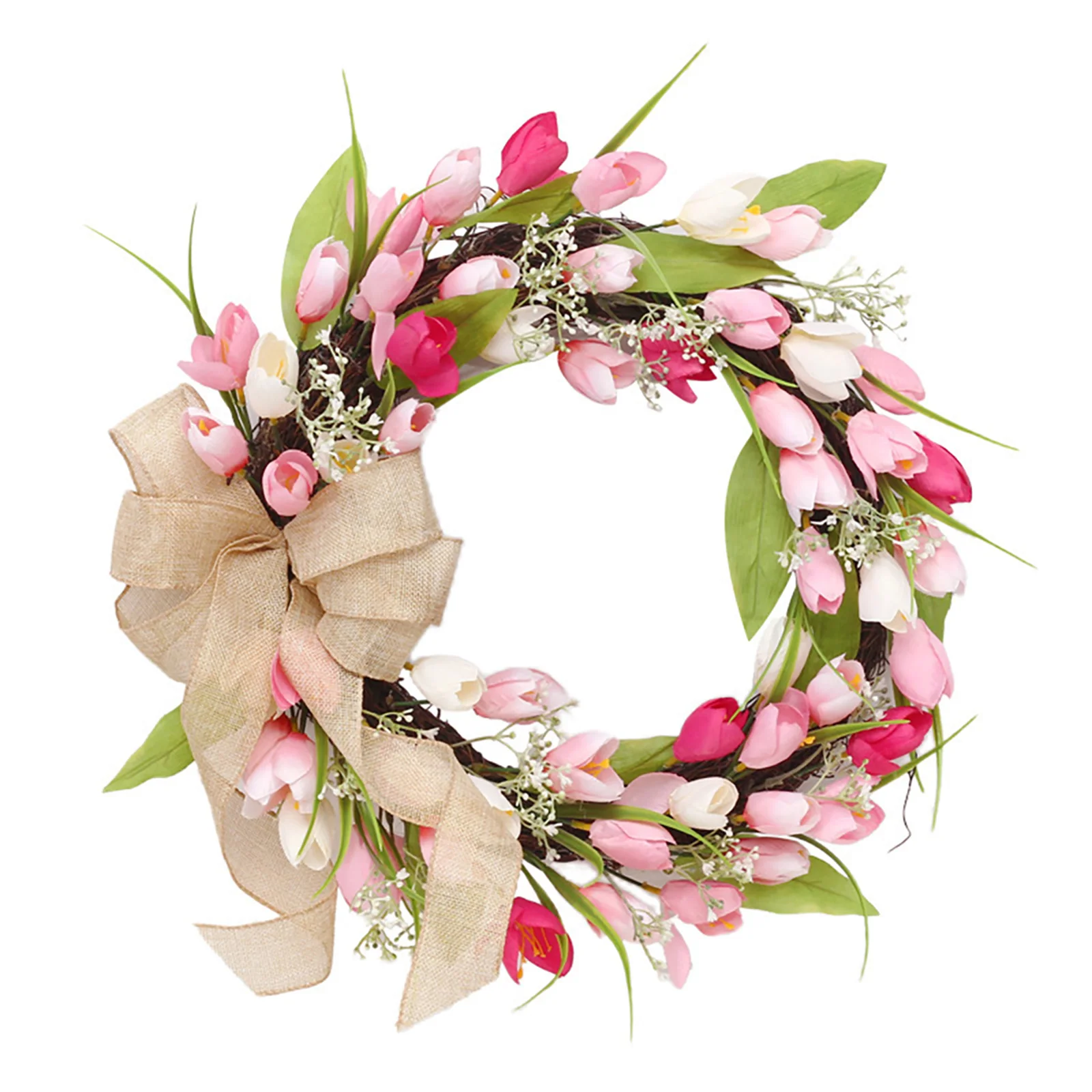 

Rattan Ring Artificial Tulip Flower Wreath Spring Wreath Note Number Of Pieces Package Content Quality Guarantee