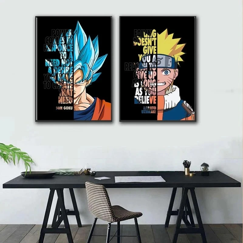 Pendurado de anime japonês Naruto cartaz tecido rolagem desenho animado  quadrinhos decoração para pendurar na parede casa dormitório escritório  (16 x 24/40 cm x 60 cm) (Minato-1)