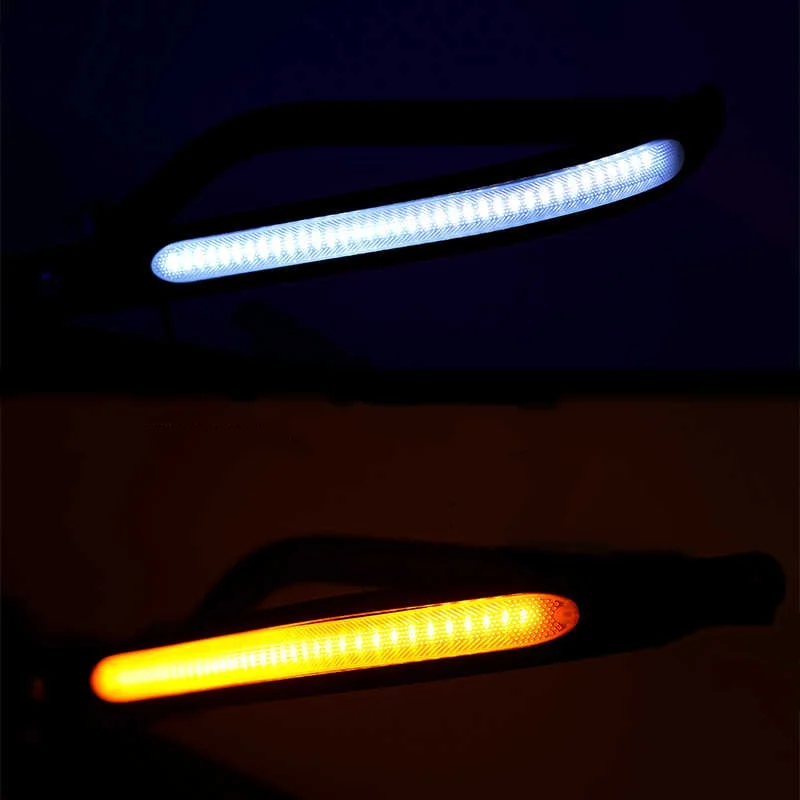 LED 방향 지시등이 있는 2개의 오토바이 핸드 가드, 먼지 자전거 모토크로스..
