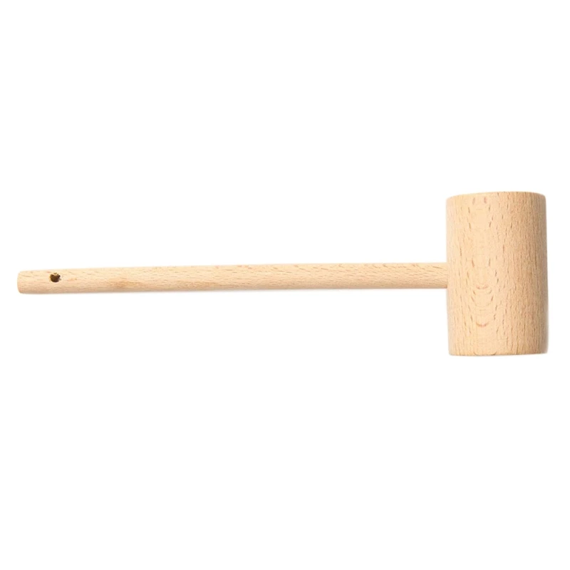 Description Picture 2 of item1Pc Beech Wood Crab Mallet with Handle Creative Multi-Use Wooden Lobster Mallet Food Meat Hammer Seafood Tool for Home Kitchen