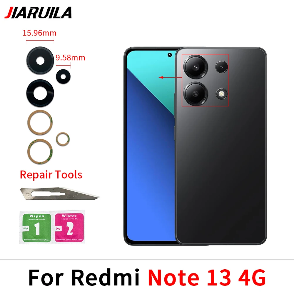 Premium Rear Back Camera Glass Lens Replacement with Adhesive
