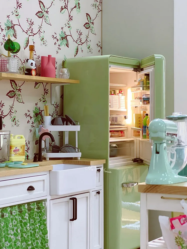 Frigo Giocattolo CUCINA CASA DELLE Bambole Mini Kichen Lac