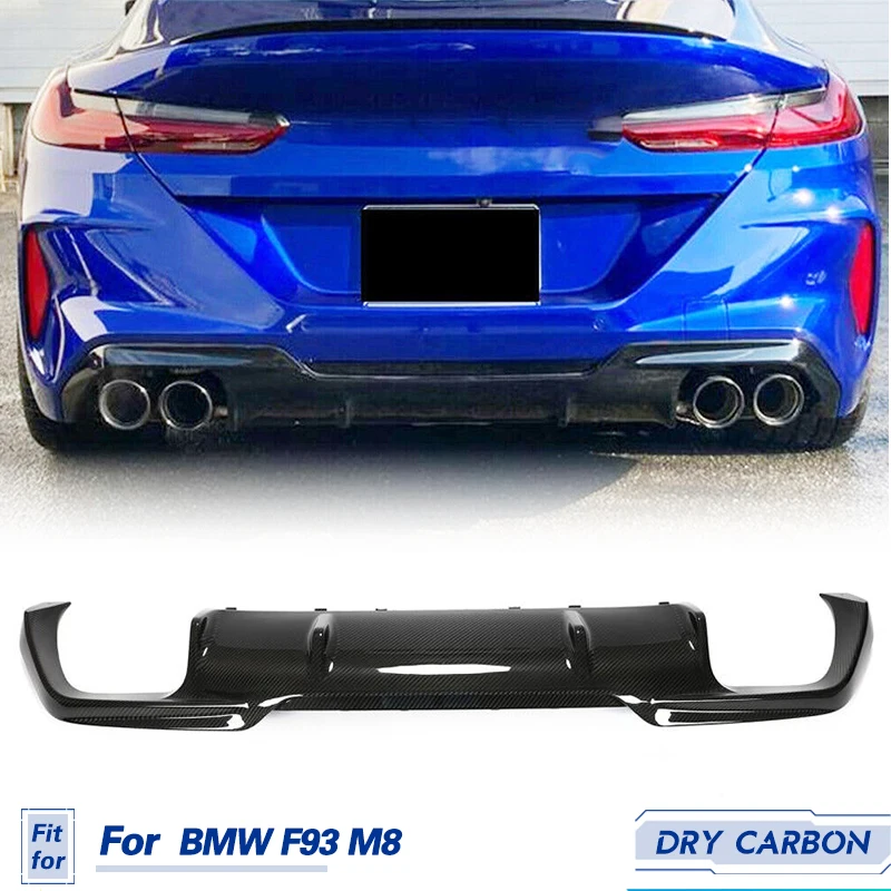 

Car Rear Bumper Diffuser Lip Dry Carbon Fiber For BMW 8 Series F93 M8 Sedan 4-Door 2019-2021 Rear Diffuser Lip Spoiler Protector