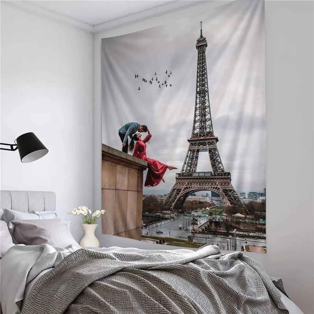 Eiffel Tower Colorful Tapestry Wall Hanging Bohemian Wall Tapestries Mandala Wall Hanging Sheets