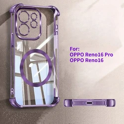 OPPO Reno Protective Magnetic Ring Case with Anti - Drop TPU and Lens Film - CD Pattern Design for OPPO Reno 16 Pro (PURPLE)