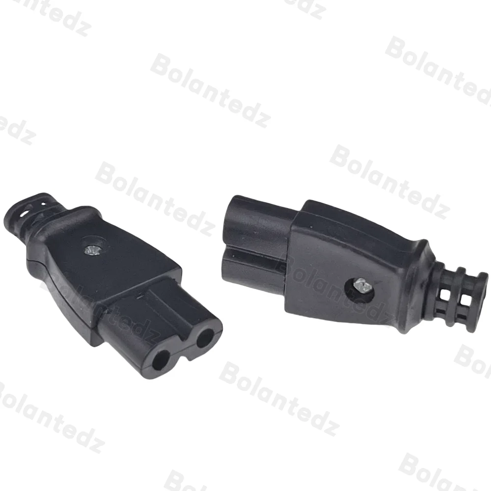 C8 Male Power Socket C7 FemalePlug Power Outlet Embedded Electric Connector 35mm*15mm AC 2.5A 5A 250v