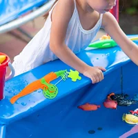 5 Pcs Children's Fishing Rod Educational Toddler Toys Poles for Kids Playset Reusable Magnetic 2
