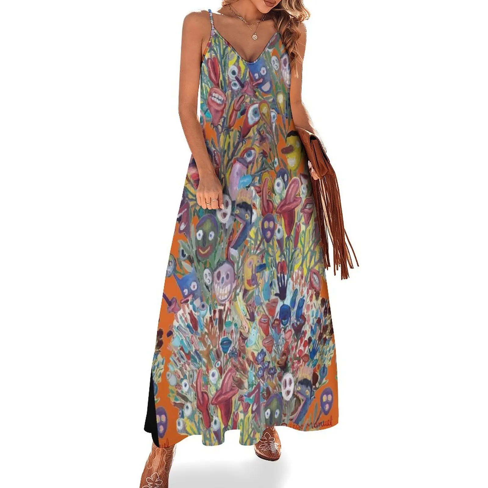 

Flowers Flowers Sleeveless Dress summer clothes Women's summer suit