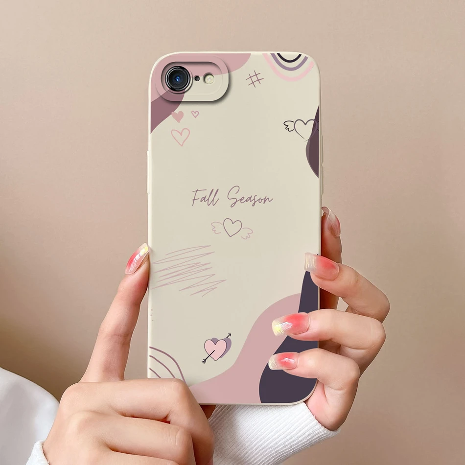 Custodia Per IPhone 7 Plus/8 Plus Con Cinturino - Design Cuore, Silicone TPU, Pellicola Protettiva Inclusa - 2