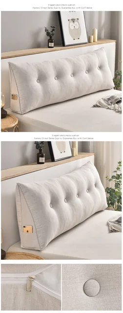 Cuscino Testata Letto 120x55 Cm - Imbottito In Cotone, Antiscivolo | Per Lettura E Supporto Schiena