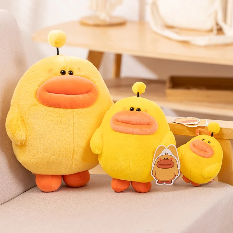 New Creative Little Yellow Duck Plushies Dolls Funny Sausage Mouth Stuffed Animals Toys for Kids Girls Birthday Gifts Home Decor
