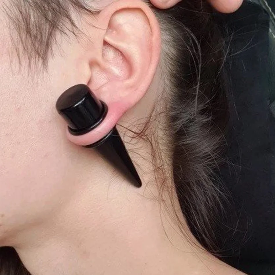 30-50 Stück 14G-00G Acryl Ohr Gauge Taper Stretching Kits Schwarz Klar Lila Ohr Tunnel und Plug Expansion Body Piercing Schmuck – Detail 3