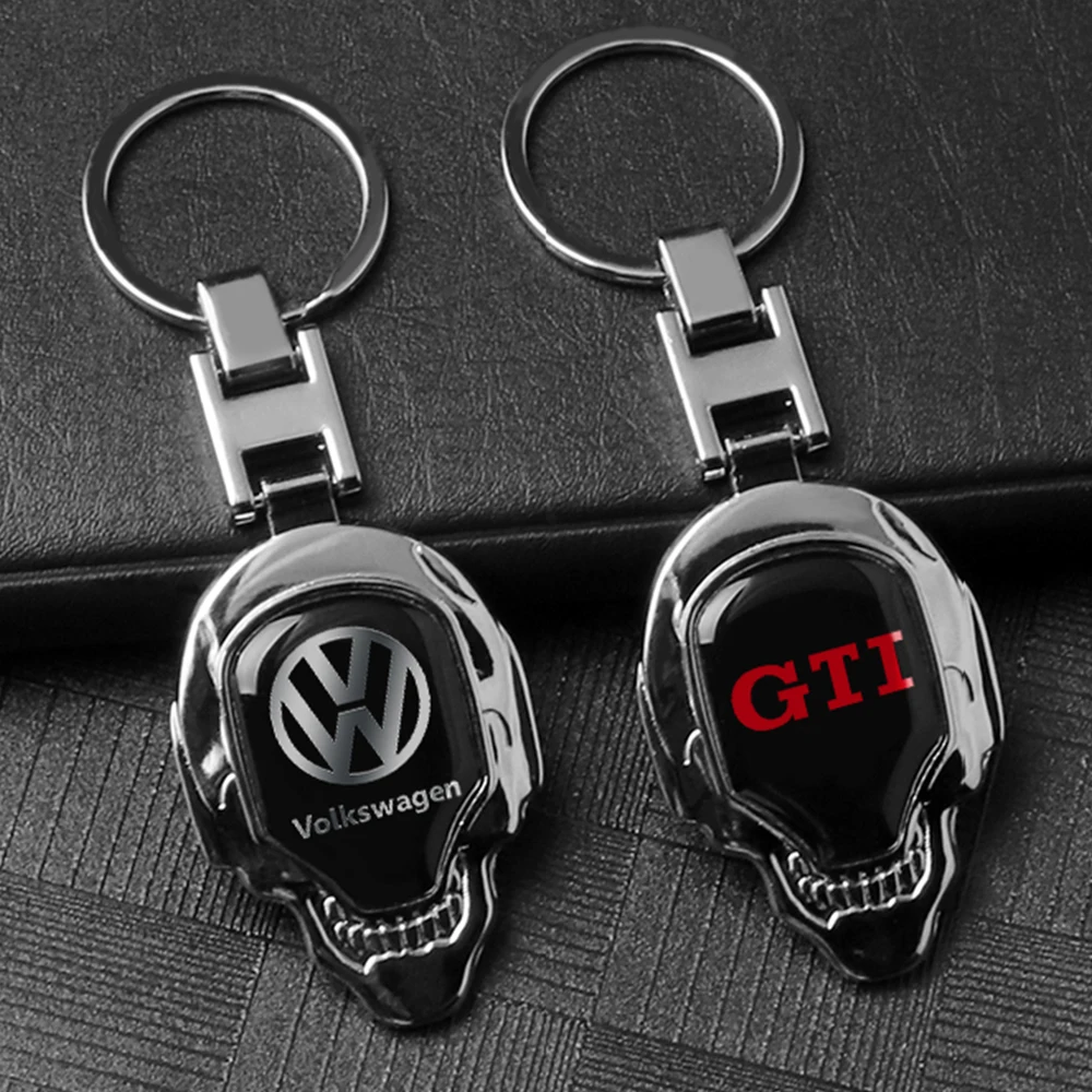 1Pc3DMetalCarBadgeKeyRingKeychainPendantForVolkswagenVWGolf