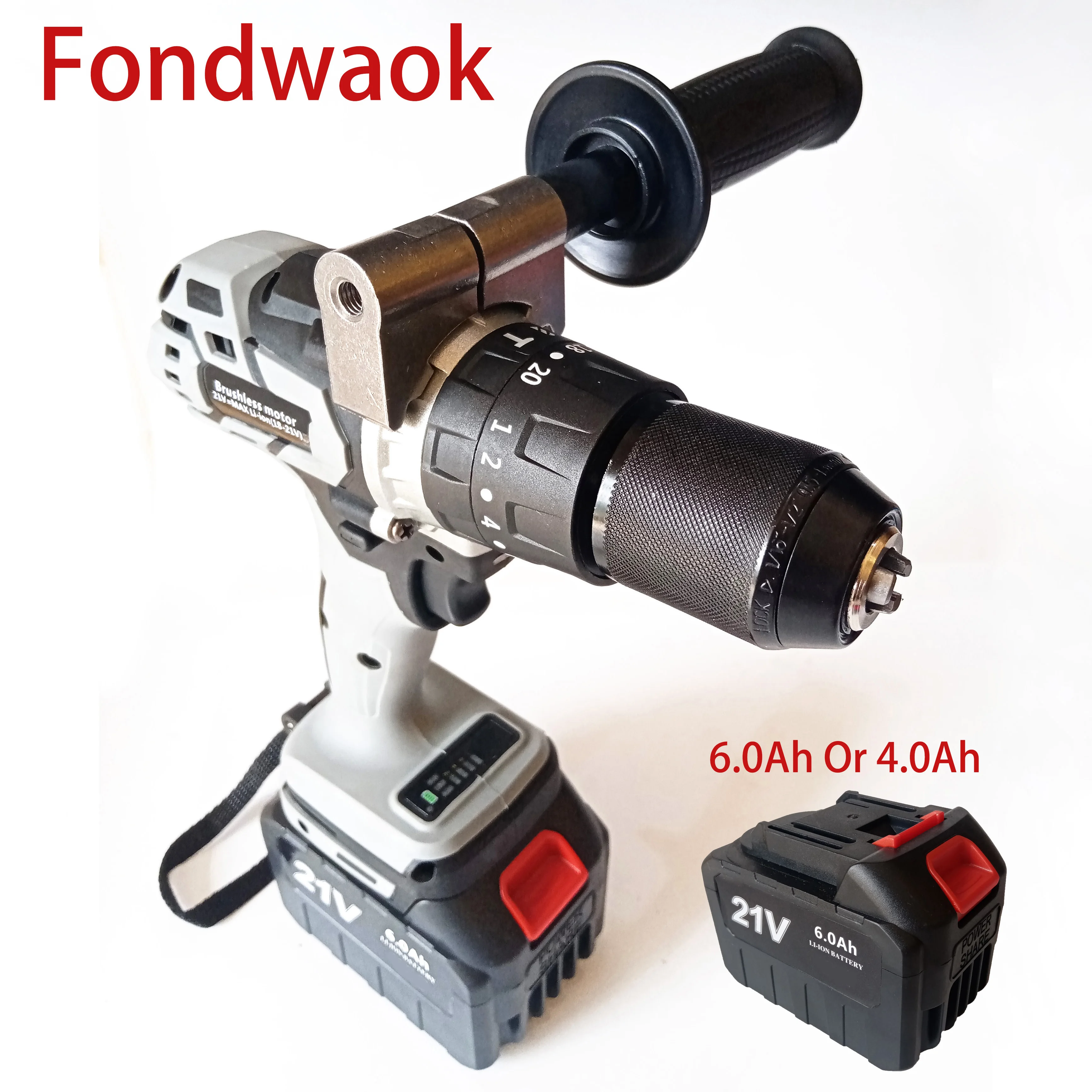 21V13mmCordlessDrillIndustrialGradeBrushlessImpactDrill12