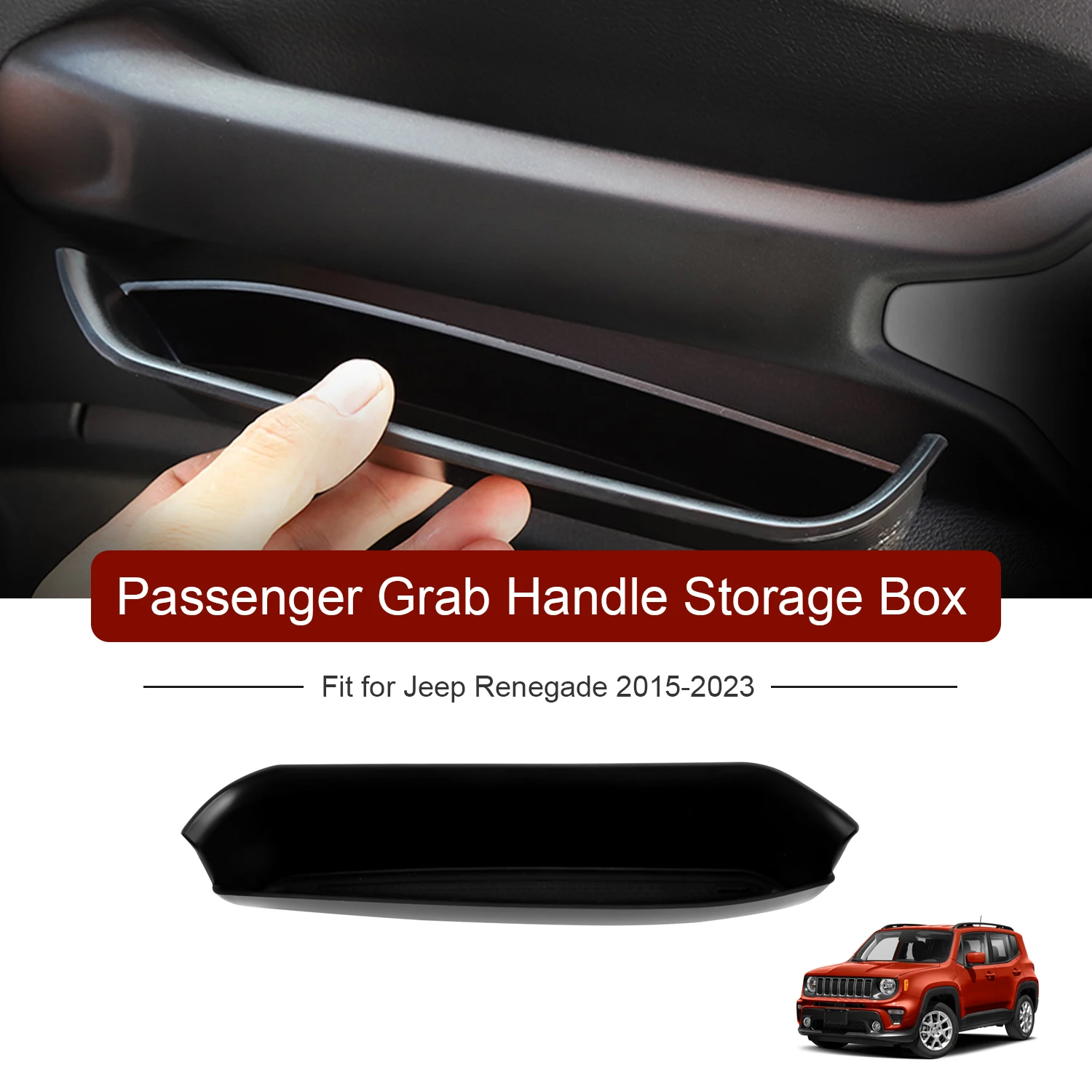

Passenger Grab Handle Storage Box Co-pilot Organizer Box for Jeep Renegade 2015 2016 2017 2018 2019 2020 2021 2022 Car Accessory