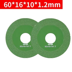 2pcs 16mm Bore Glass Cutting Disc Marble Saw Blade Ceramic Crystal Diamond Jade Wine Bottle Polishing 60/80mm Saw Blade Cutting