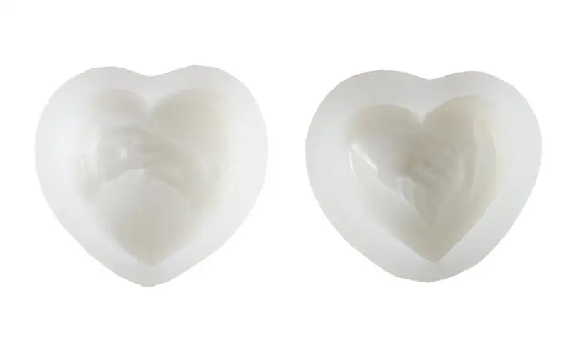 

Heart Candle Mold Wax Epoxy Embossed Heart Shape Aromatherapy Silicone Scented Candle Mold For DIY Saop Cake Home Decoration