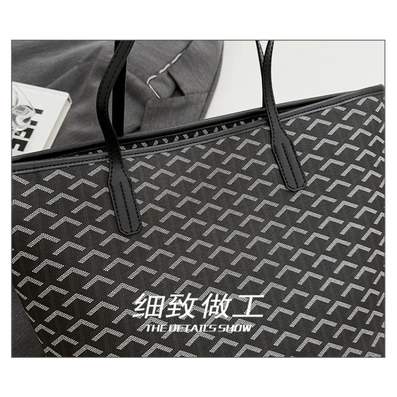 Borsa fasciatoio classica di design Paris, elegante borsa a tracolla in pelle da donna, borsa da pendolare alla moda a tinta unita, grande capacità - immagine 6