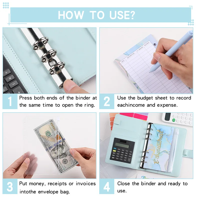 Marble, Money Organizer, Budget Planner, Binder com