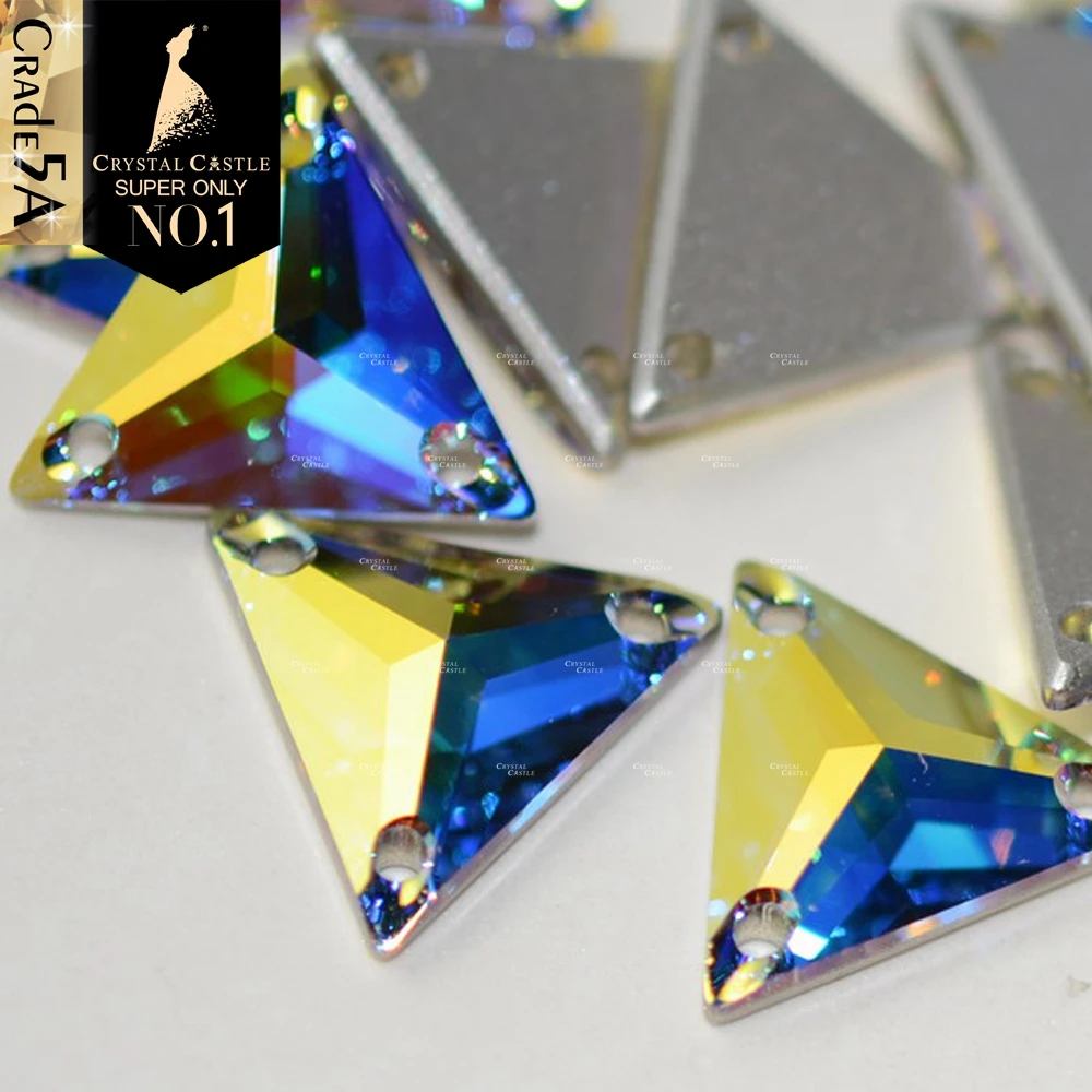 Crystal-Castle 5A Sparkle Colorful AB Glas Strass Schuhe Strass Kleidung Steine Brautkleid Gymastic Kristalle zum Aufnähen 5ASEW – Detail 11