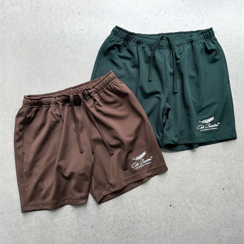 

Cole Buxton Slogan Logo Embroidered Mesh Breathable 1:1 Shorts Royal Blue Black Colorful Blue Coffee S-XL