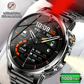 2026 Nuovo Orologio Intelligente All'aperto da 1.85 pollici AMOLED 1000mAh Grande Batteria 5ATM Impermeabile Chiamata Vocale Sport Uomini Braccialetto di Fitness