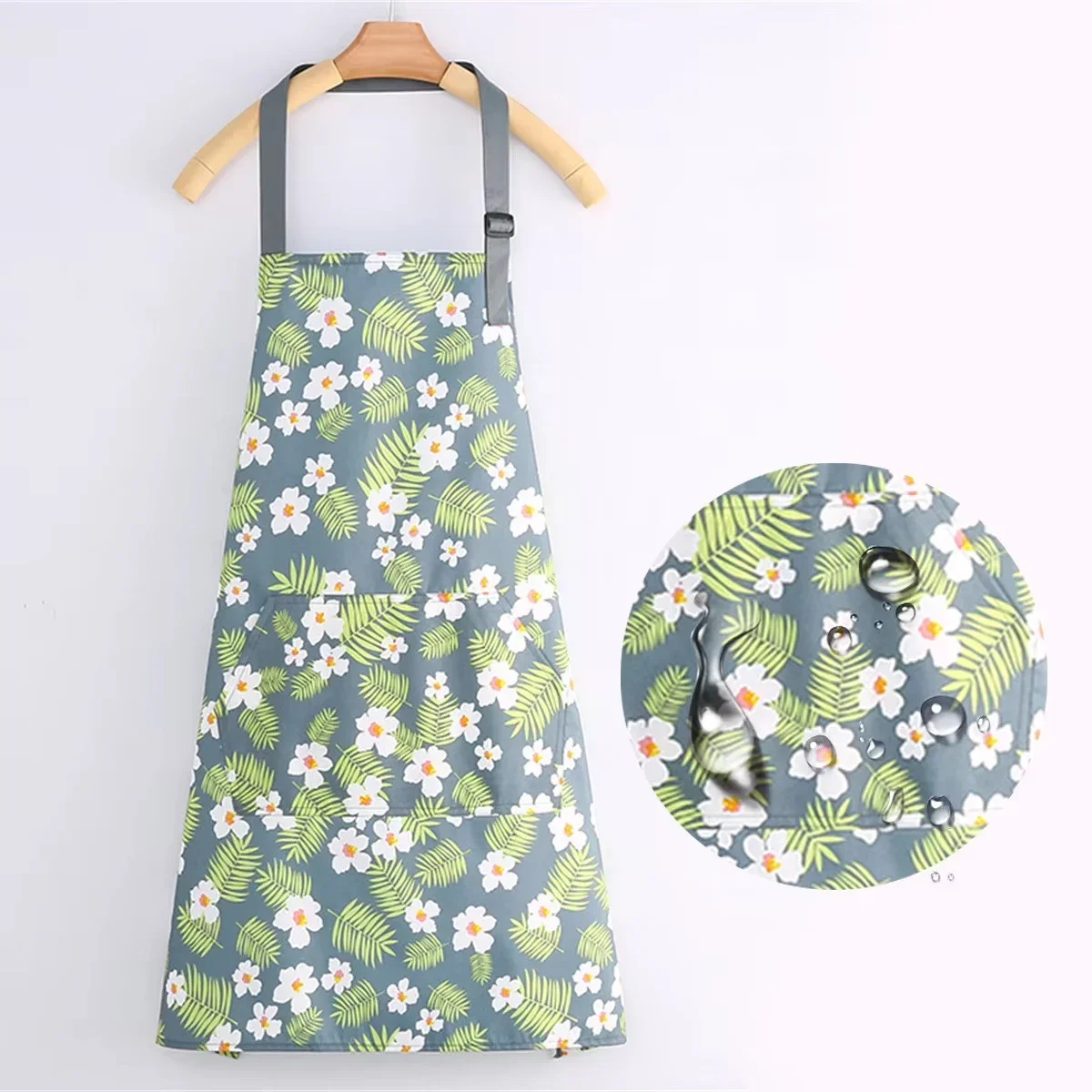 1pc Cartoon Sunflower Apron, Summer Thin, Adjustable Strap, Oil Proof, Women'S Sleeveless Kitchen Apron