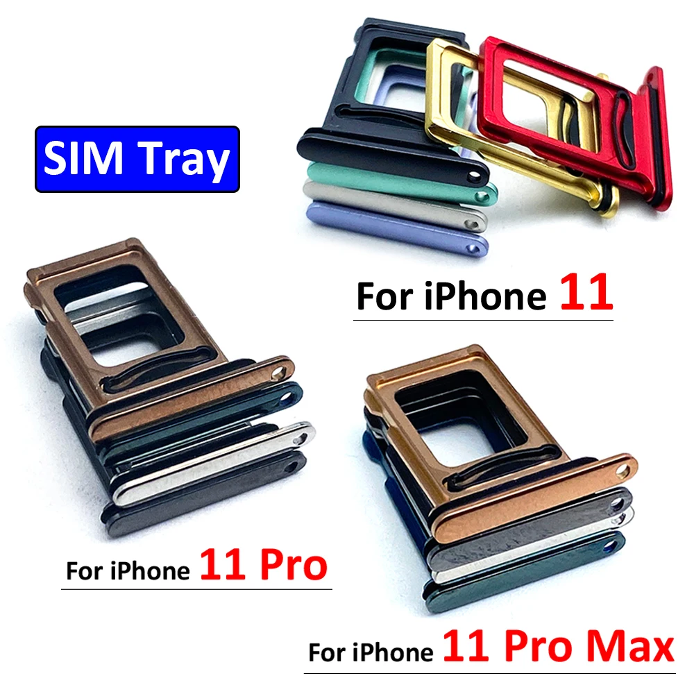 

Original For iPhone 11 Pro Max SIM Card Slot SD Card Tray Holder Adapter Replacement Parts