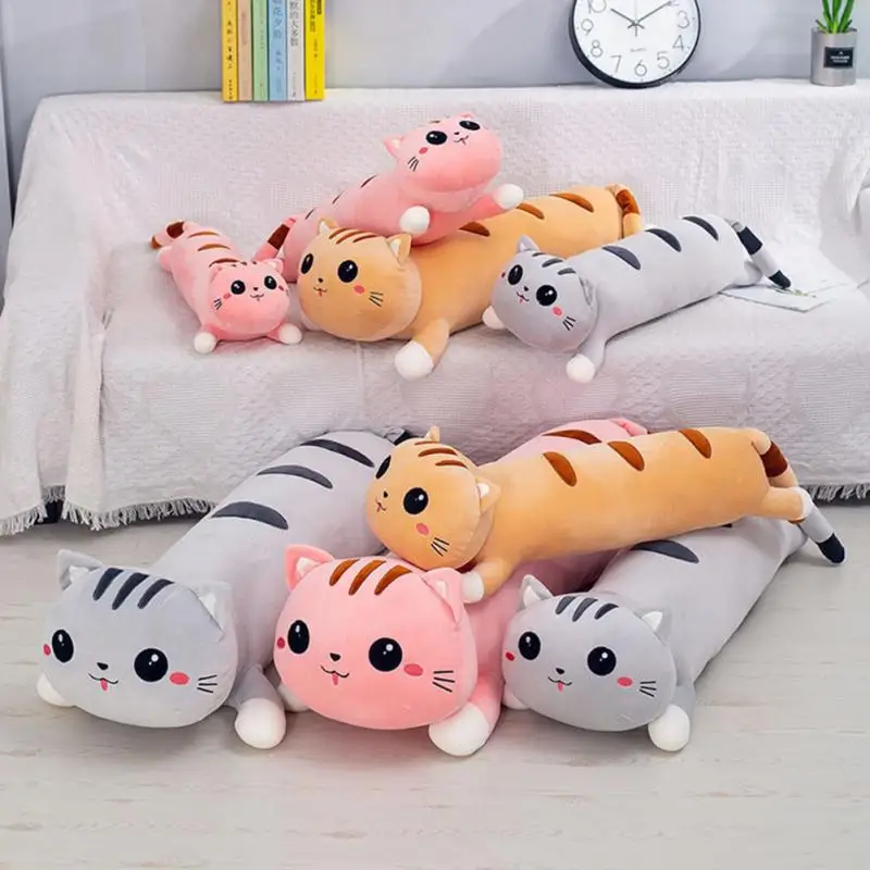 Zippered CAT Plush Pillow Gift Throw Pillow with 8 Little Cat Dolls 14 x 18 Inches main image 1