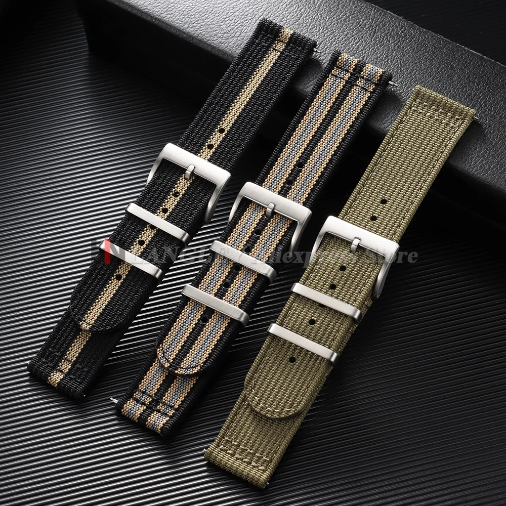 Premium Quick Release Canvas Nylon Watch Strap – Durable Replacement Band