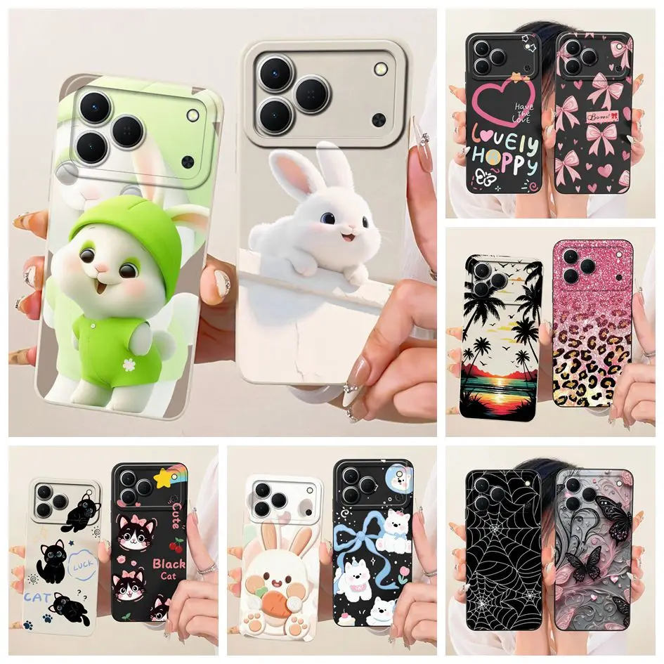 Cute Cartoon Cat Painted Soft Silicone Phone Case Cover
