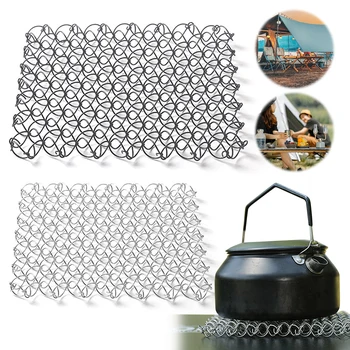 Outdoor Spring Insulated Mat 304 Stainless Steel Trivets Trivet Mat Heat Resistant Mat for Hot Dishes Pots and Pans for Camping 1