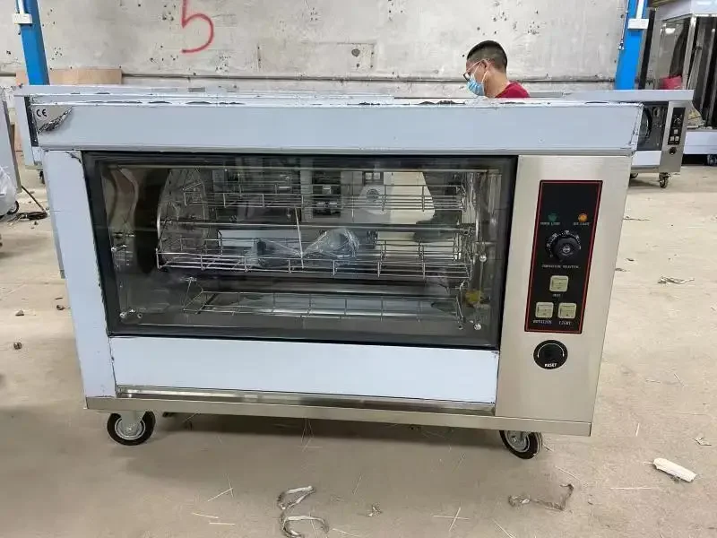 commercial kitchen stainless steel gas grill rotisserie machine