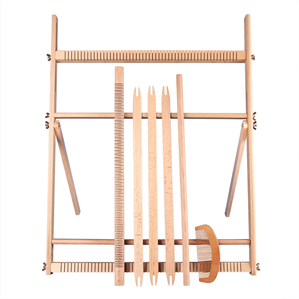 AMENGJ Houten weefgetouw beukenhout weefgetouw kit-opvouwbaar