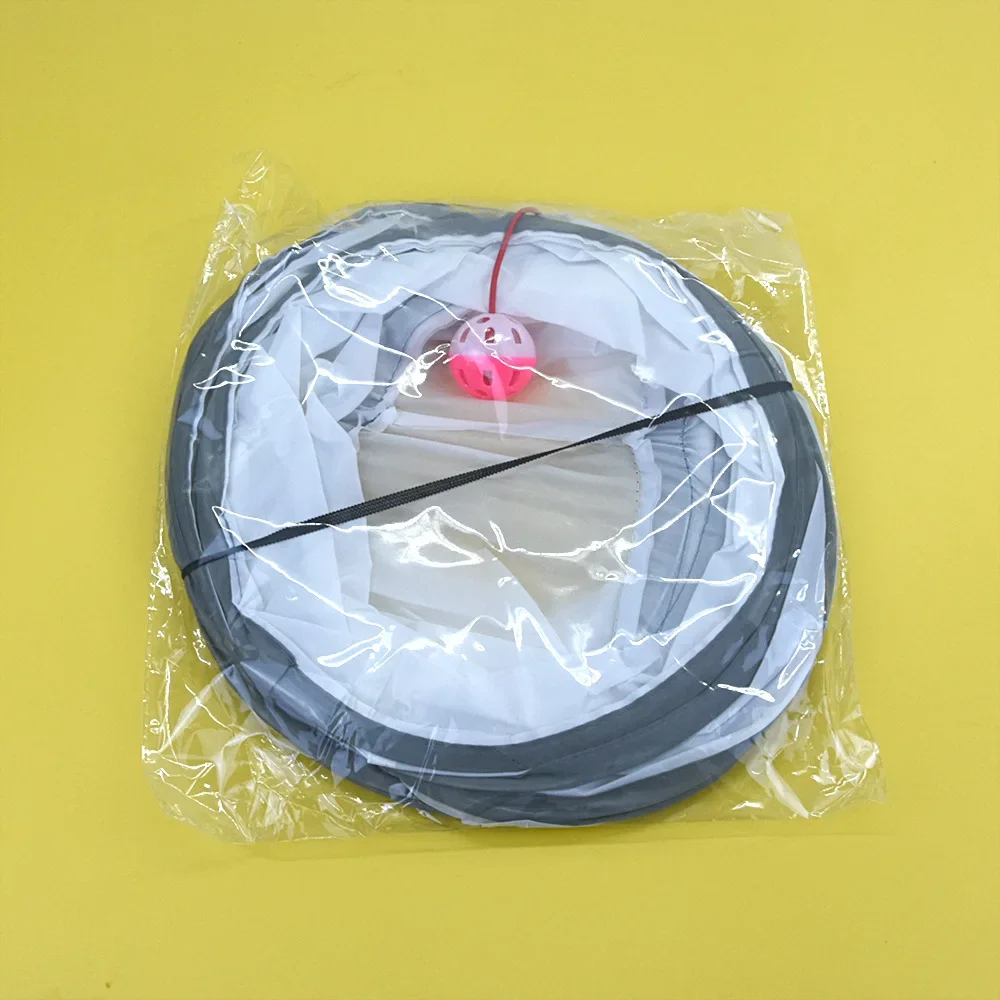 New Pet Cat Tunnel Toys Foldable White Pet Cat Kitty Training Interactive Fun Toy For Cats Rabbit Animal Play Tunnel Tube