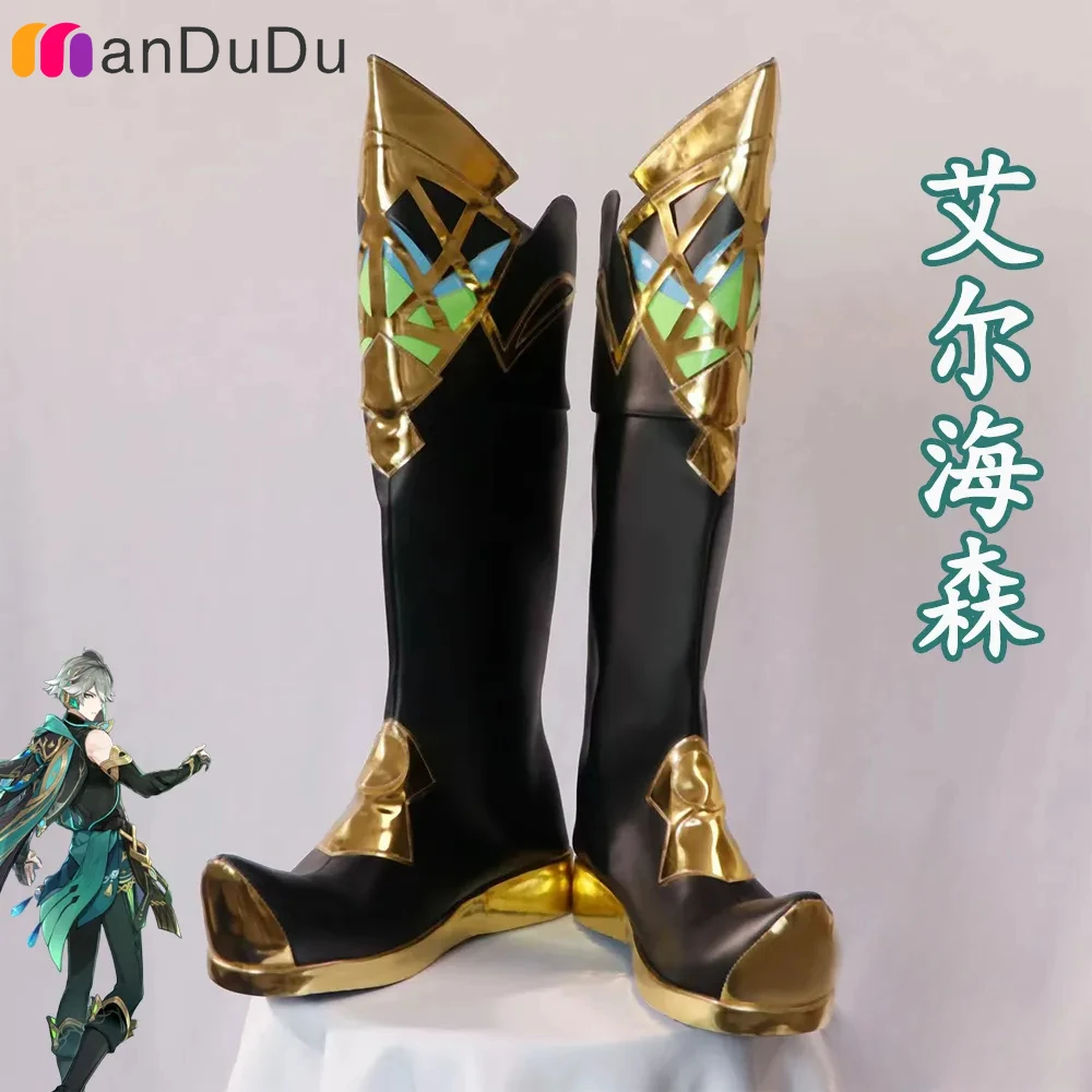 

GenshinImpact Alhaitham Cosplay Boots Comic Anime Halloween Party Game Cosplay Shoes Prop